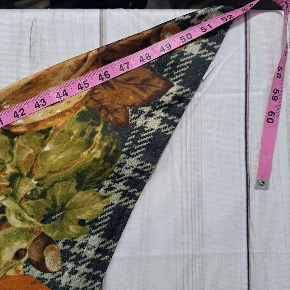 Punpkin Gourd Acorn Plaid Autumn Scarf